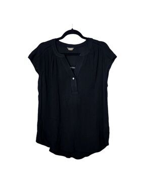 Denver Hayes Black Lightweight Short Sleeved Blouse